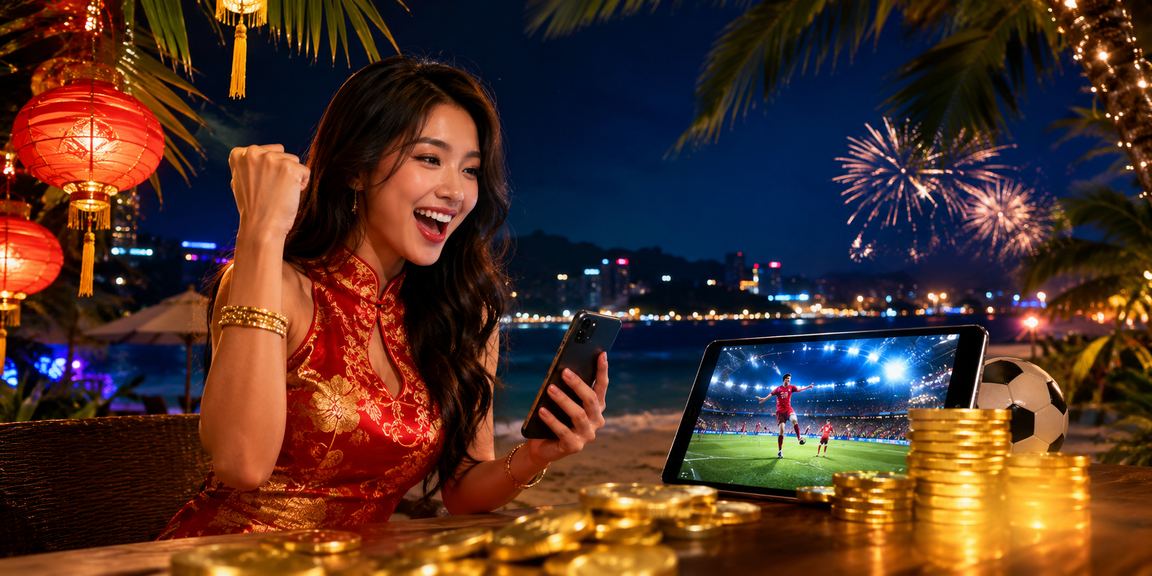 Slot bertema Langkawi dengan pemandangan pulau dan lautan